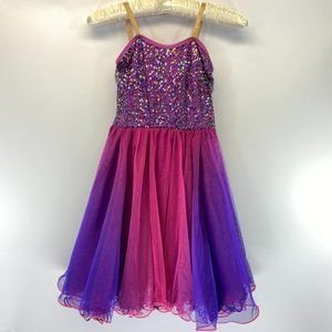 Sequined dance costume dress